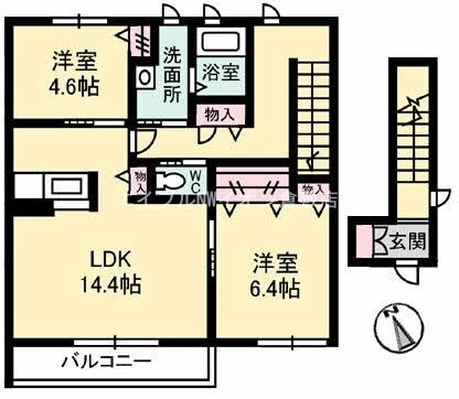 ヴァン・パサージュ　Ａ棟の物件間取画像