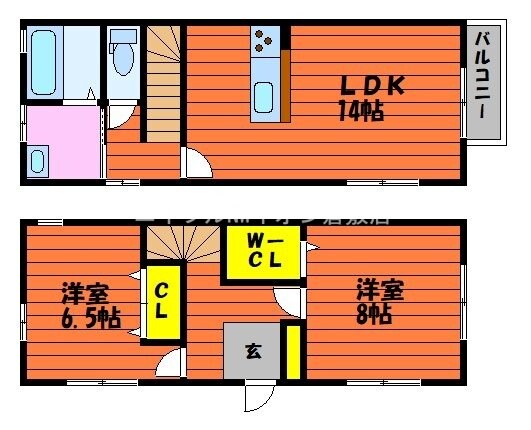 ウィステリアコート 福島ヒルズの物件間取画像