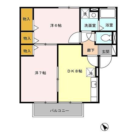さくら館 Ａ棟　の物件間取画像