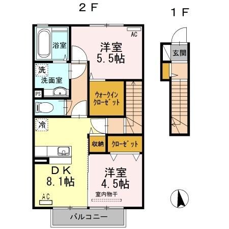 メルベーユ大和の物件間取画像
