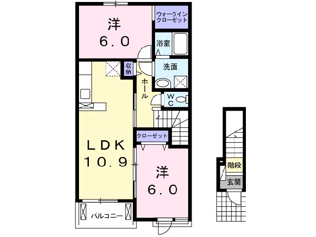 アイヒルズ中里Ａの物件間取画像