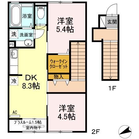 コンフォーティアⅡの物件間取画像