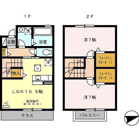 エストゥベンダ濱本 Ａ棟の物件間取画像