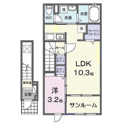 ラポールⅦの物件間取画像