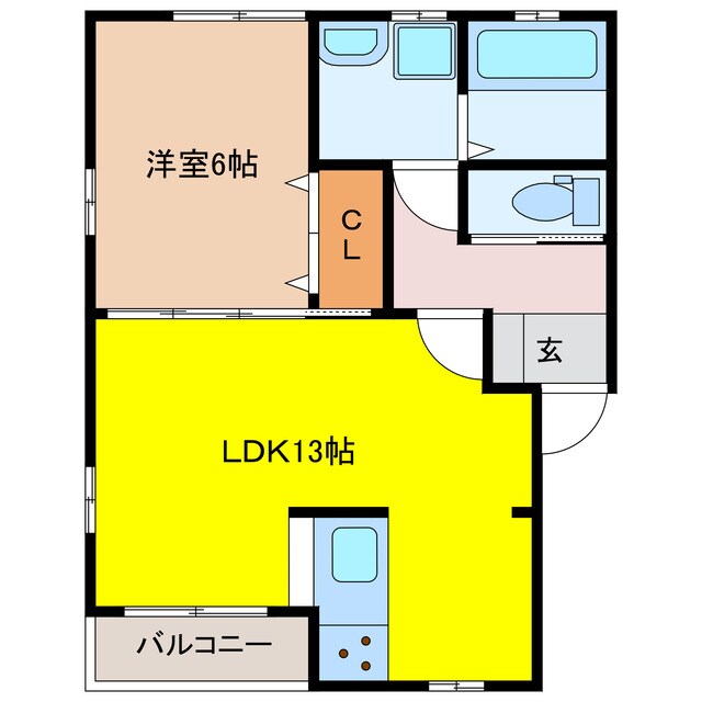 クラージュグランⅠの物件間取画像