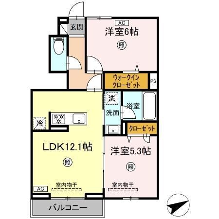 グランシュシュの物件間取画像