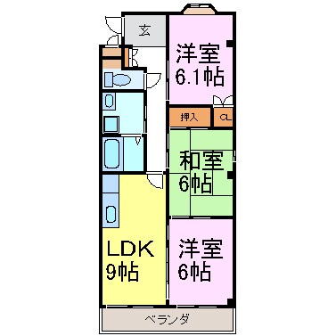 ヴィブレ司の物件間取画像