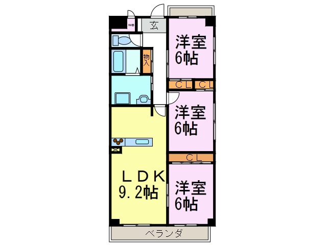 パークサイド雁宿２号館の物件間取画像