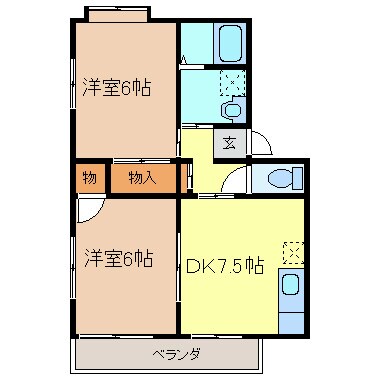 OASIS SATONAKA　B棟の物件間取画像