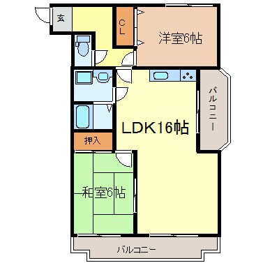 セントラル宮本の物件間取画像