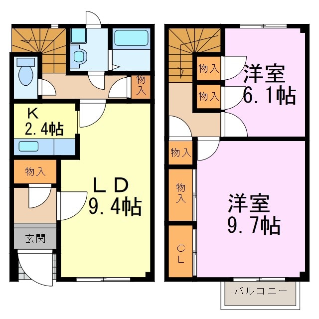 リリーブ新浜IIの物件間取画像