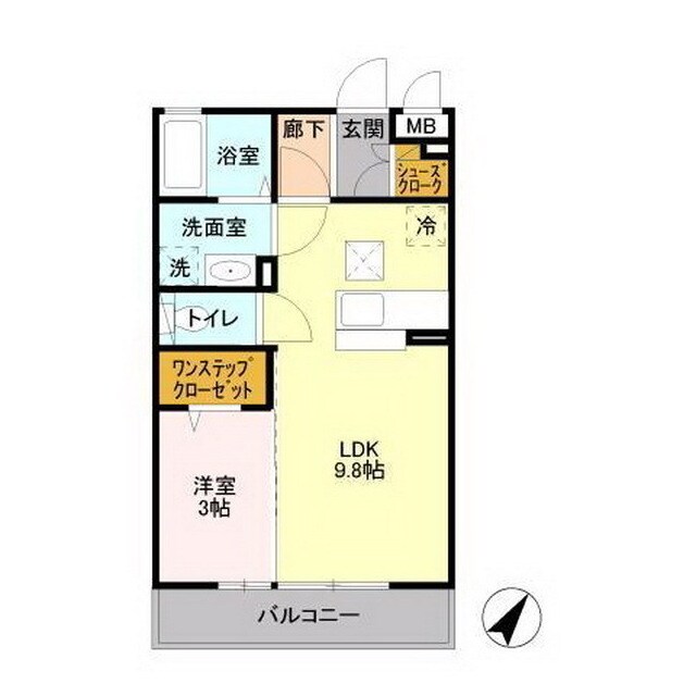 パークドプランタン　Ａの物件間取画像