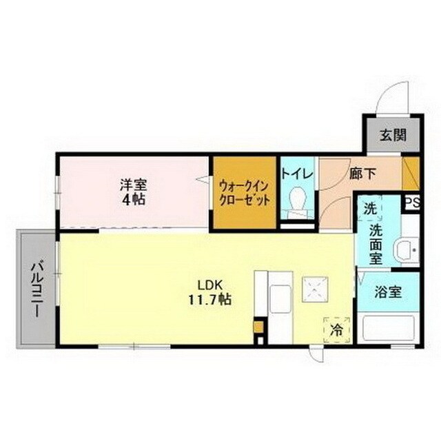 パークドオートム　Ａの物件間取画像