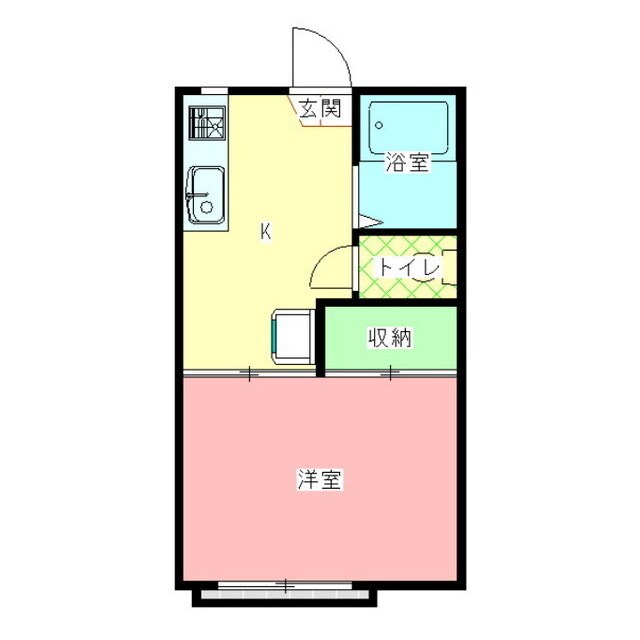 ＫコーポＢ棟の物件間取画像