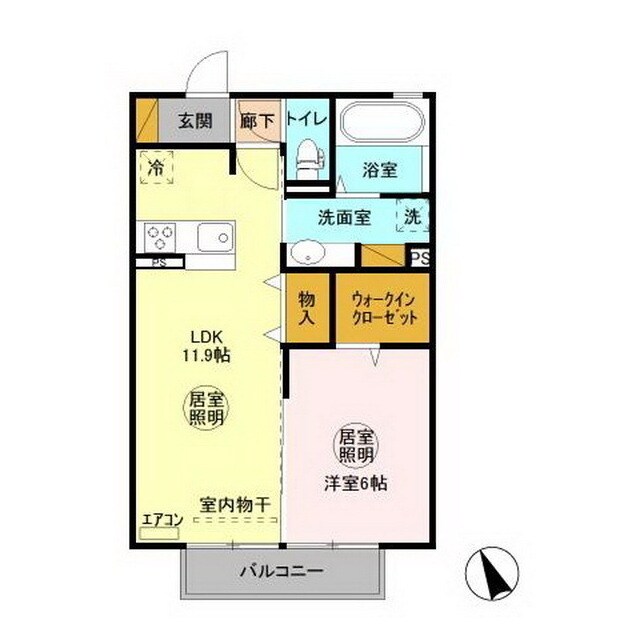 Ｄ－ｒｏｏｍ赤塚　Bの物件間取画像