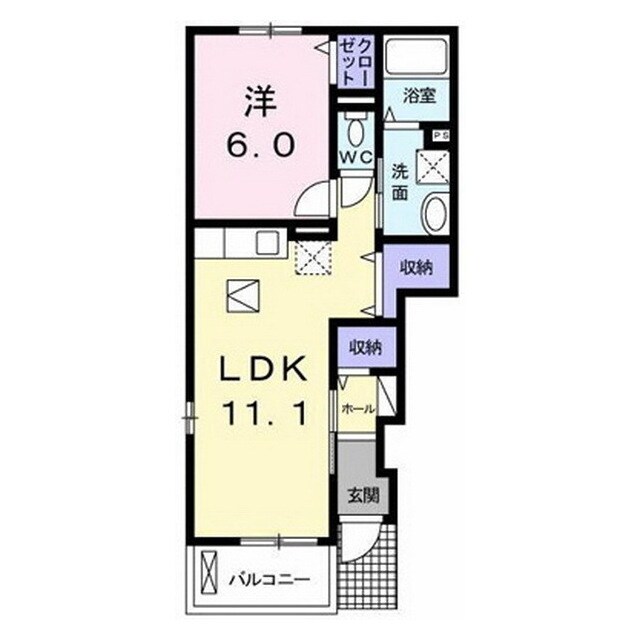 ウィッシュピュア　ハナワの物件間取画像