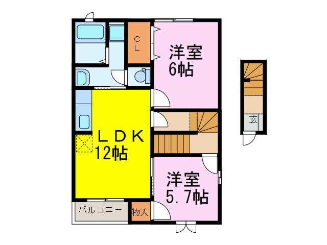 サンリットローズの物件間取画像