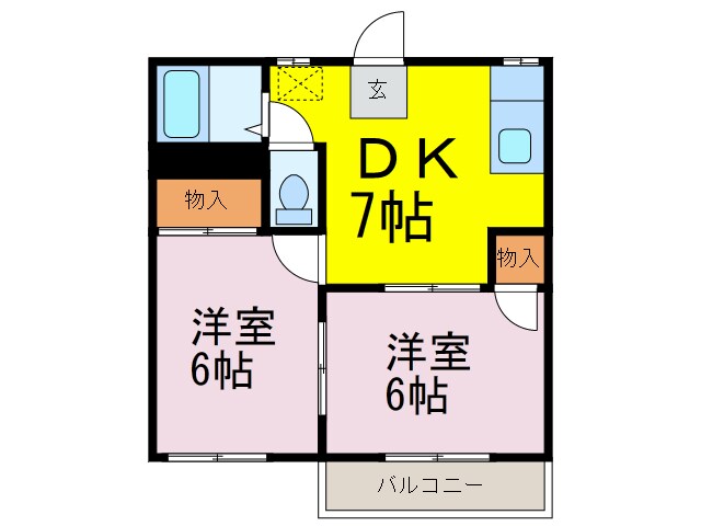 エス　アパートメントの物件間取画像