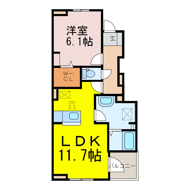 アジュールⅡの物件間取画像