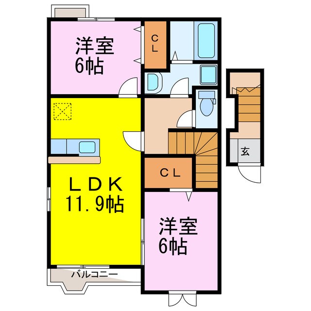 メゾントールＨＩＲＯの物件間取画像