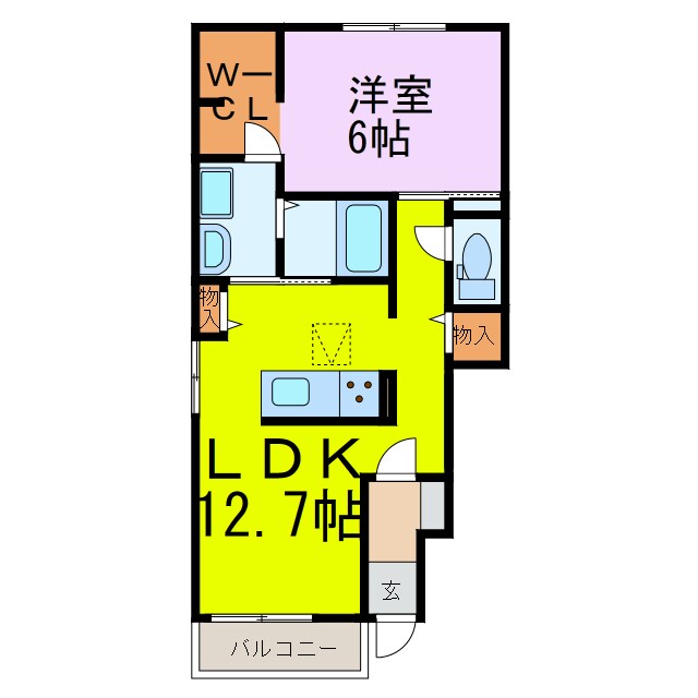 プラシードⅤの物件間取画像