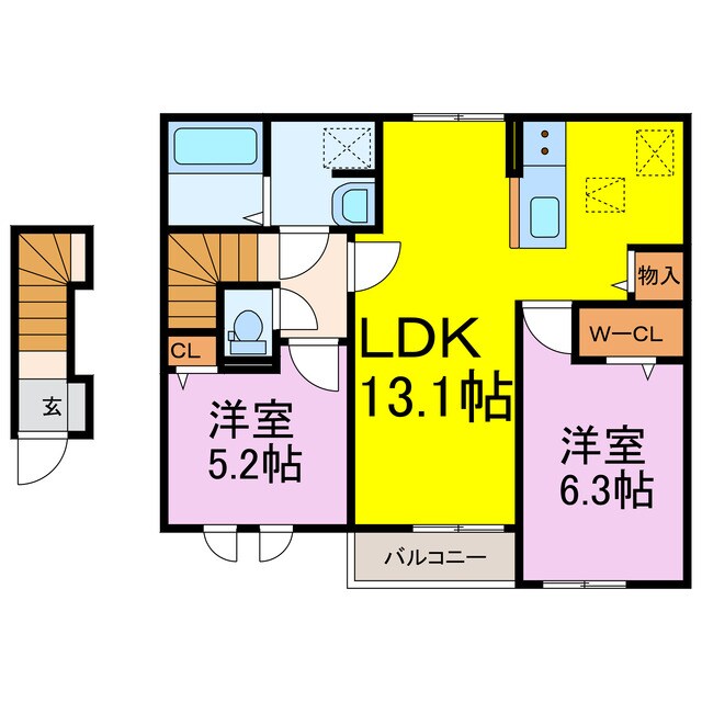 ヒカルサ久喜　スクエアの物件間取画像