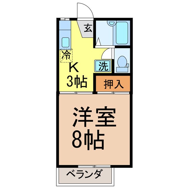 宇都宮駅 徒歩26分 2階の物件間取画像