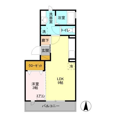 宇都宮駅 徒歩99分 3階の物件間取画像