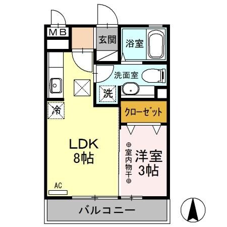 クレール シャンブルの物件間取画像