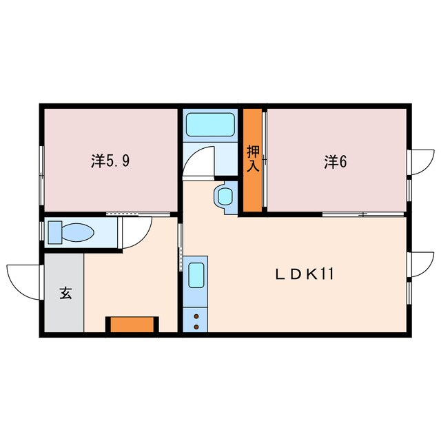 リバティハイツの物件間取画像