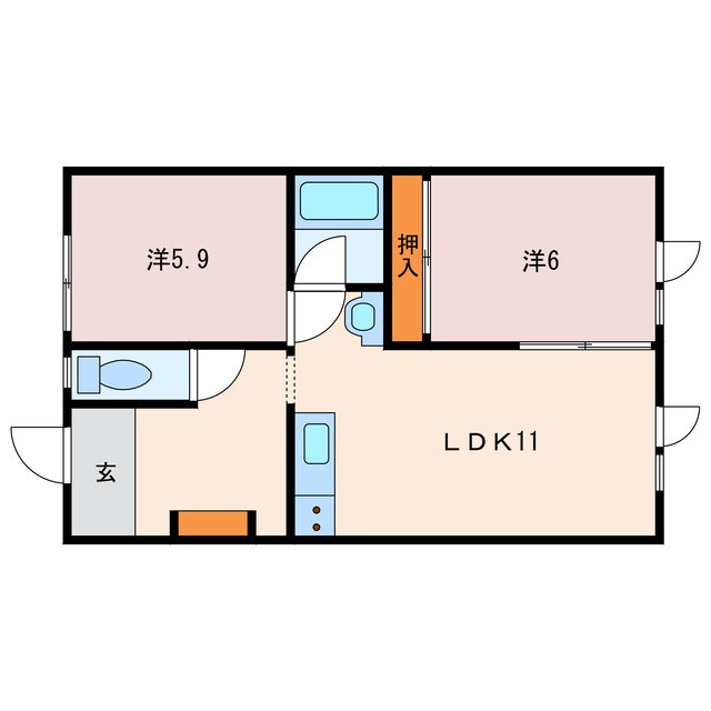 リバティハイツの物件間取画像