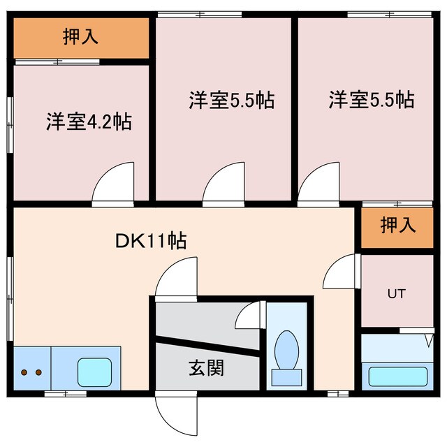 ルミノ啓北の物件間取画像