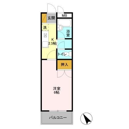 ラポール16（熊谷市拾六間）の物件間取画像