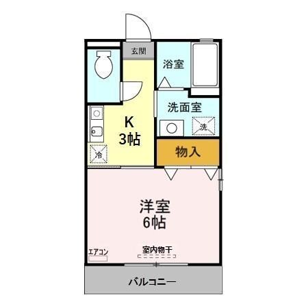 フライハイツラオム（深谷市東方）の物件間取画像