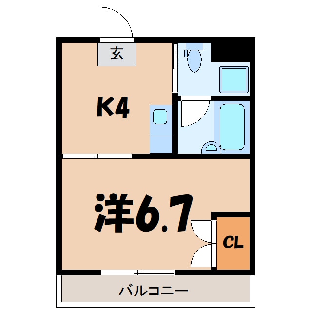 宮町第二ﾋﾞﾙ（熊谷市宮町）の物件間取画像