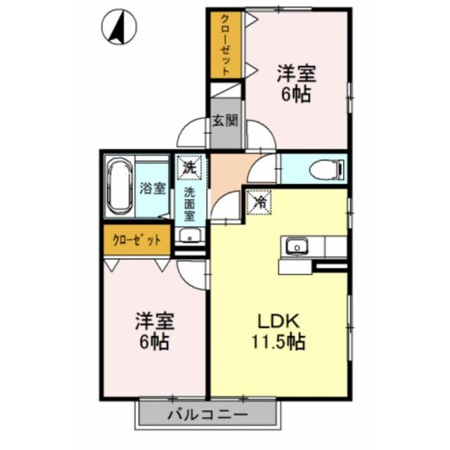 サンボナール（熊谷市新堀）　の物件間取画像