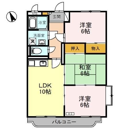 シーダータウン（深谷市上柴町西）の物件間取画像