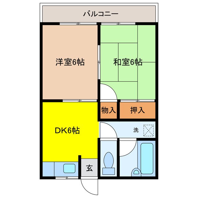 コーポ堀口の物件間取画像