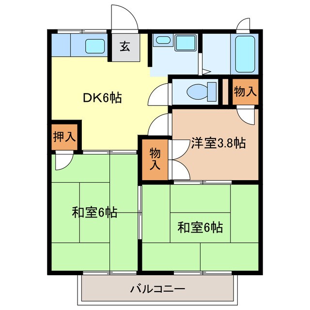 ロイヤルフジミズの物件間取画像