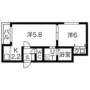 トラストコートＳ１６の物件間取画像