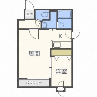 クラージュ行啓Ⅰの物件間取画像