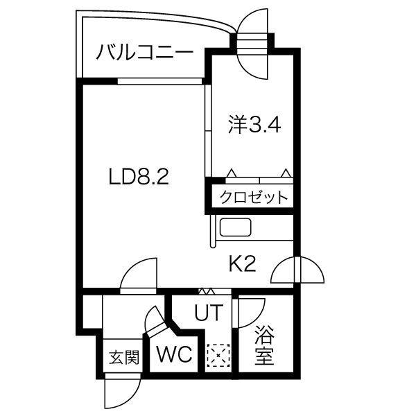 クラージュ行啓Ⅰの物件間取画像