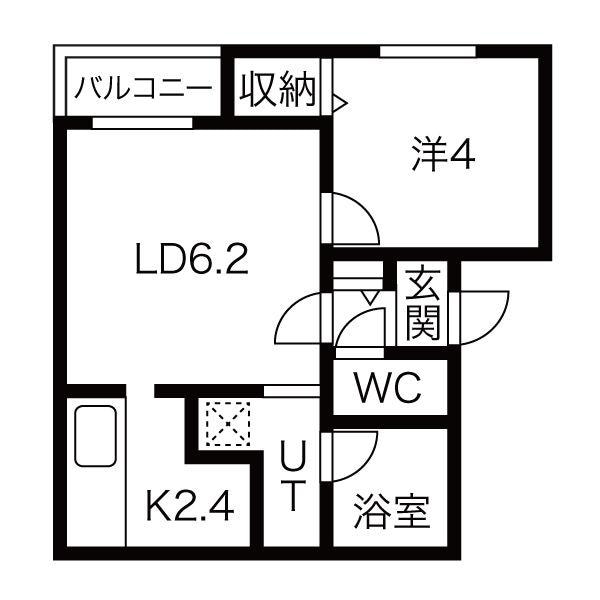 Ｐｒｅｓｃｅｌｔｏ西線１１条の物件間取画像