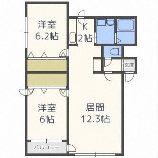 ピュアラ幌西の物件間取画像