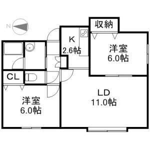 メゾンドゥーズの物件間取画像