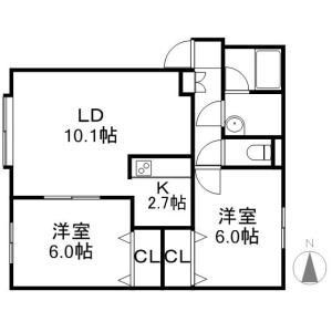 メゾンドゥーズの物件間取画像