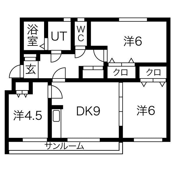 リベルティ旭ヶ丘の物件間取画像