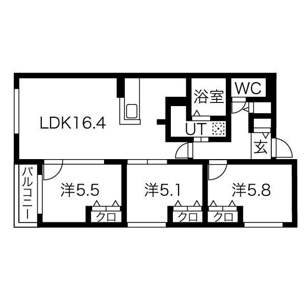 ZABO HILLS FUSHIMIの物件間取画像