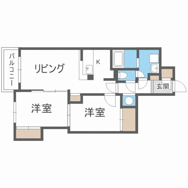 ミーテ新さっぽろの物件間取画像