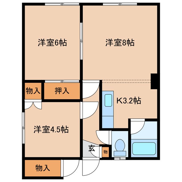 コーポよしだB（西岡5-14）の物件間取画像